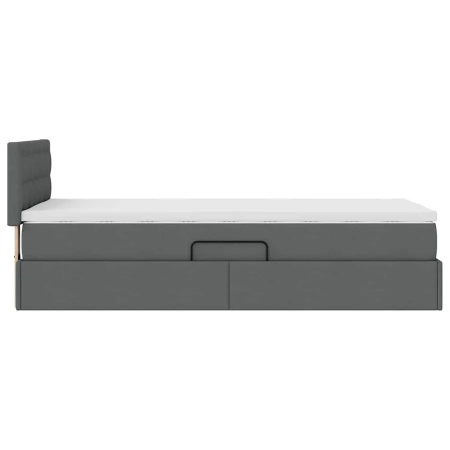 Lit avec rangement et matelas Gris foncé 100 x 200 cm - 10