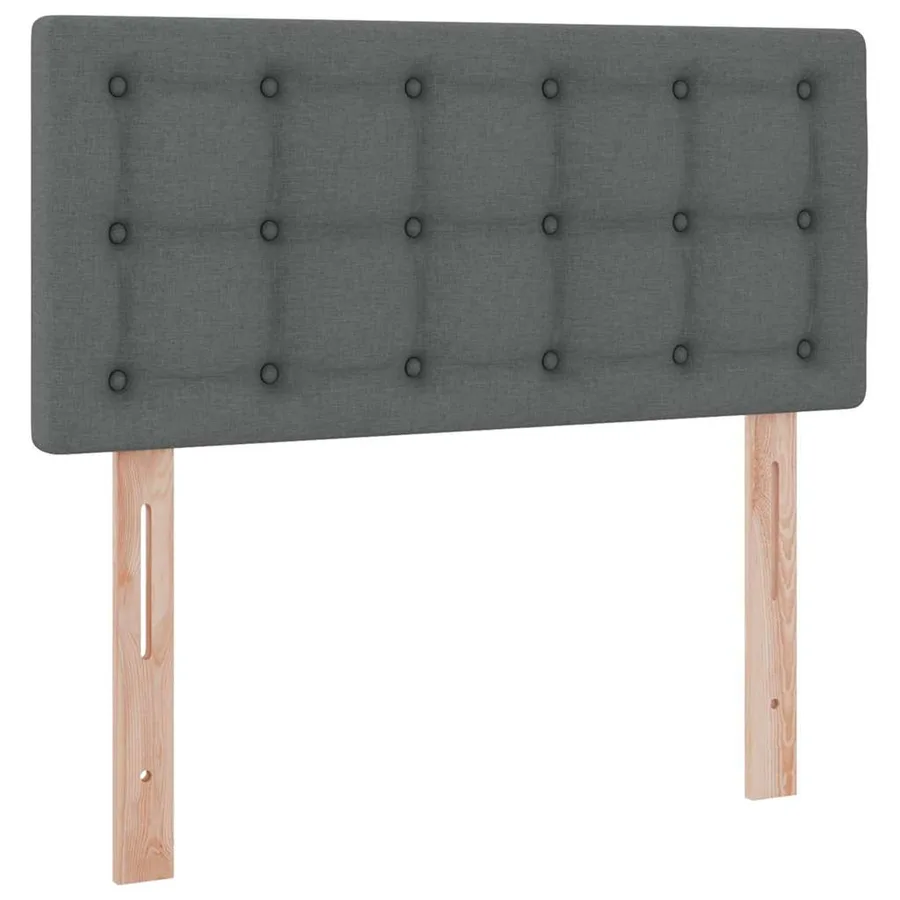 Lit avec rangement et matelas Gris foncé 100 x 200 cm - 9