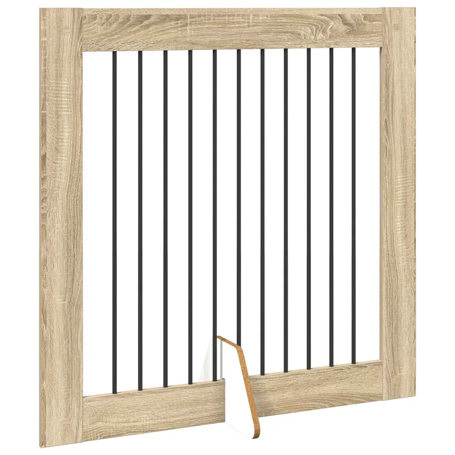 Porte de chien pliable avec supports 4 pcs Chêne Sonoma 401 cm - 3