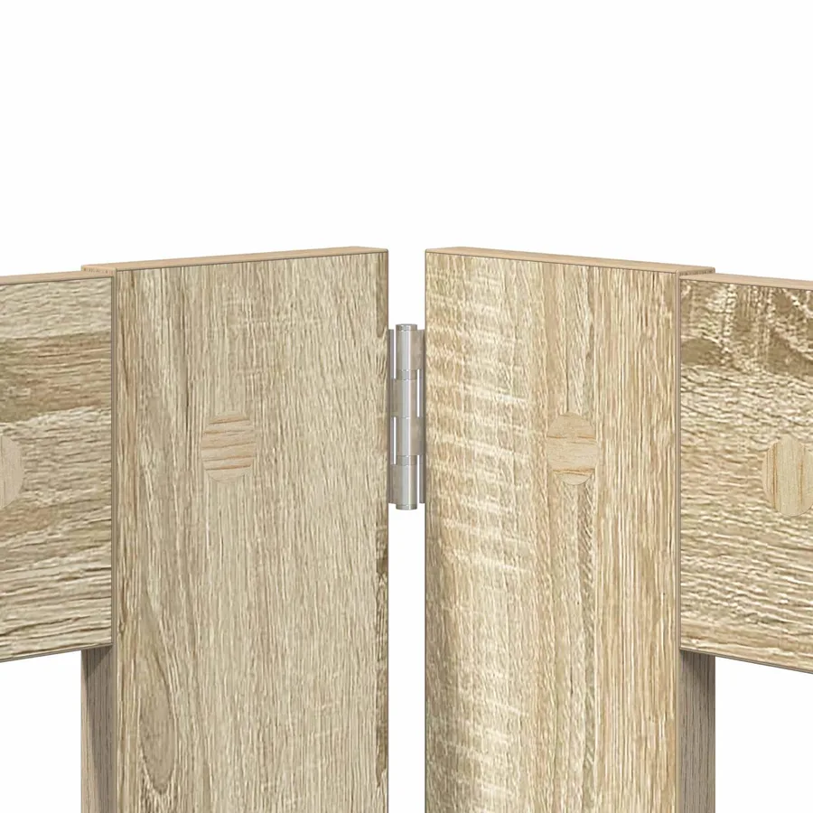 Porte de chien pliable avec supports 4 pcs Chêne Sonoma 401 cm - 4