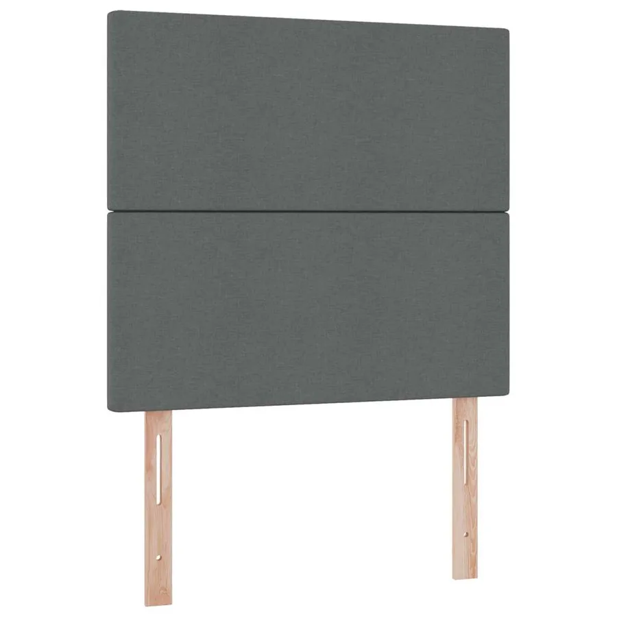 Lit de rangement LED avec matelas Gris foncé 100 x 200 cm Tissu - 10
