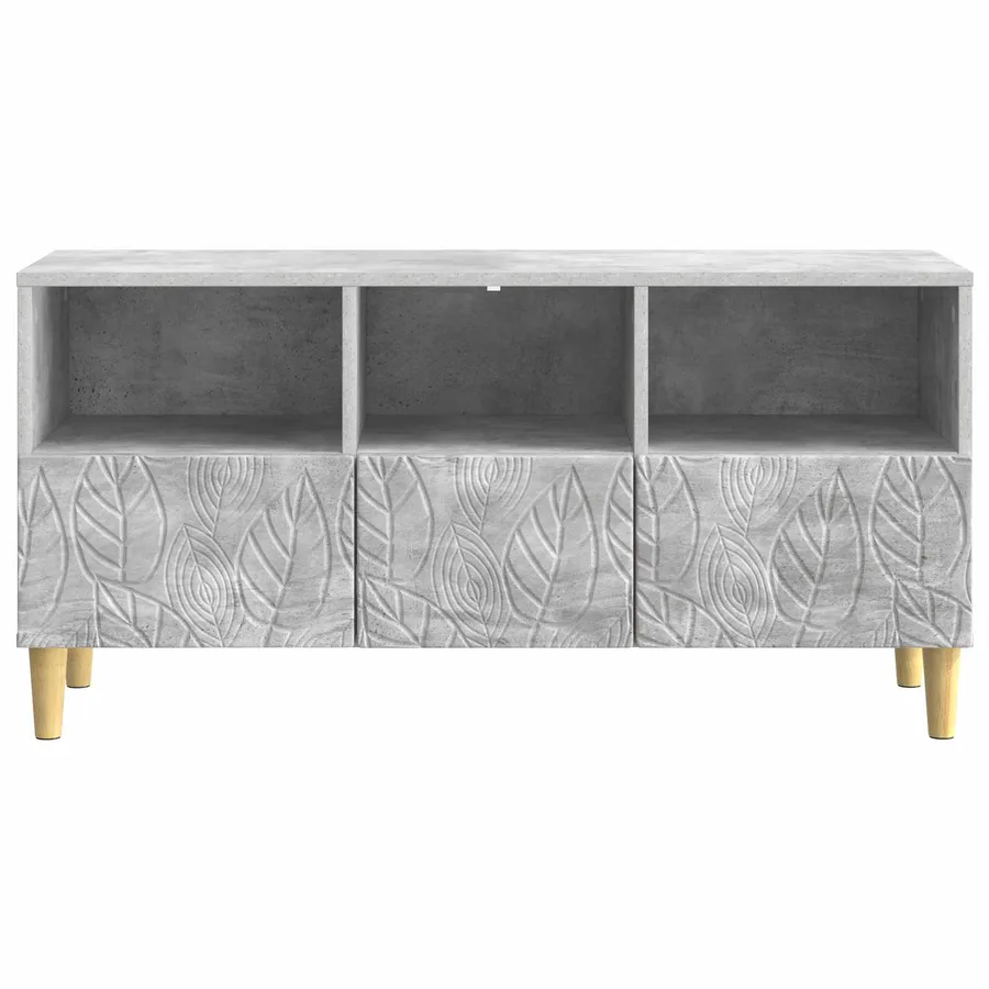 Meuble TV 102 x 34,5 x 50 cm Gris béton Bois d'ingénierie - 5