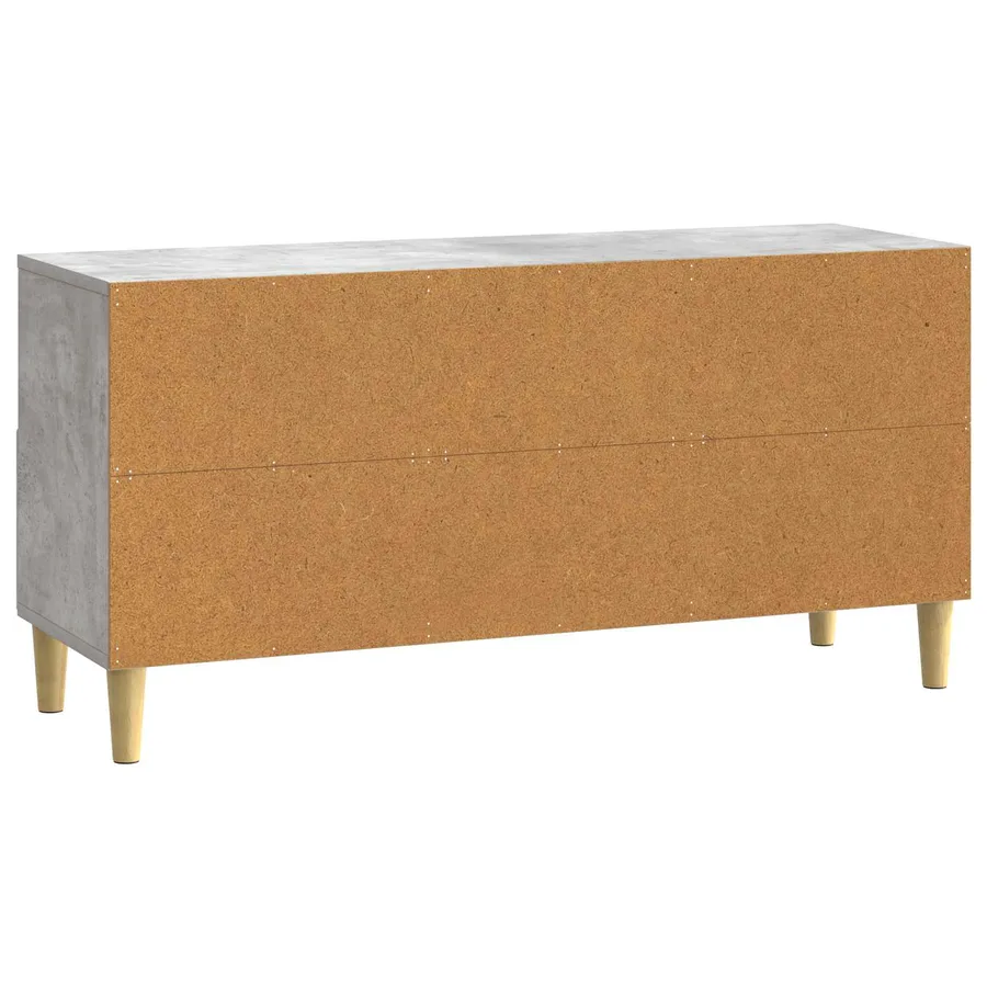 Meuble TV 102 x 34,5 x 50 cm Gris béton Bois d'ingénierie - 7