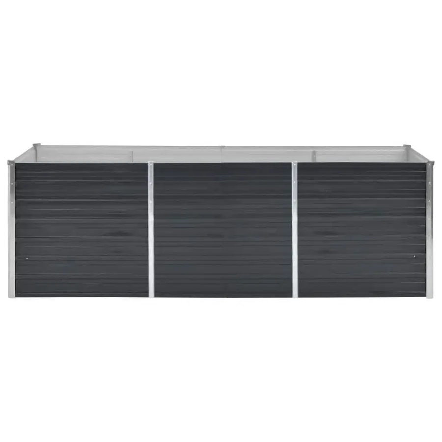 Lit surélevé de jardin Anthracite 240x80x77 cm Acier galvanisé - 4