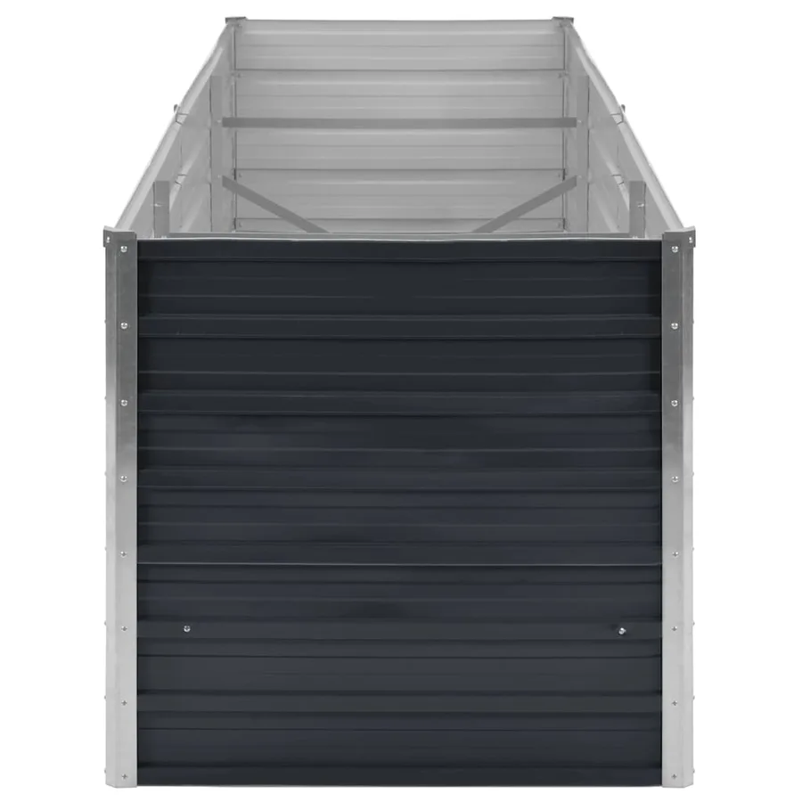 Lit surélevé de jardin Anthracite 240x80x77 cm Acier galvanisé - 5