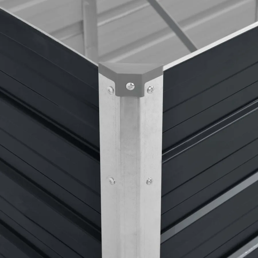 Lit surélevé de jardin Anthracite 240x80x77 cm Acier galvanisé - 6