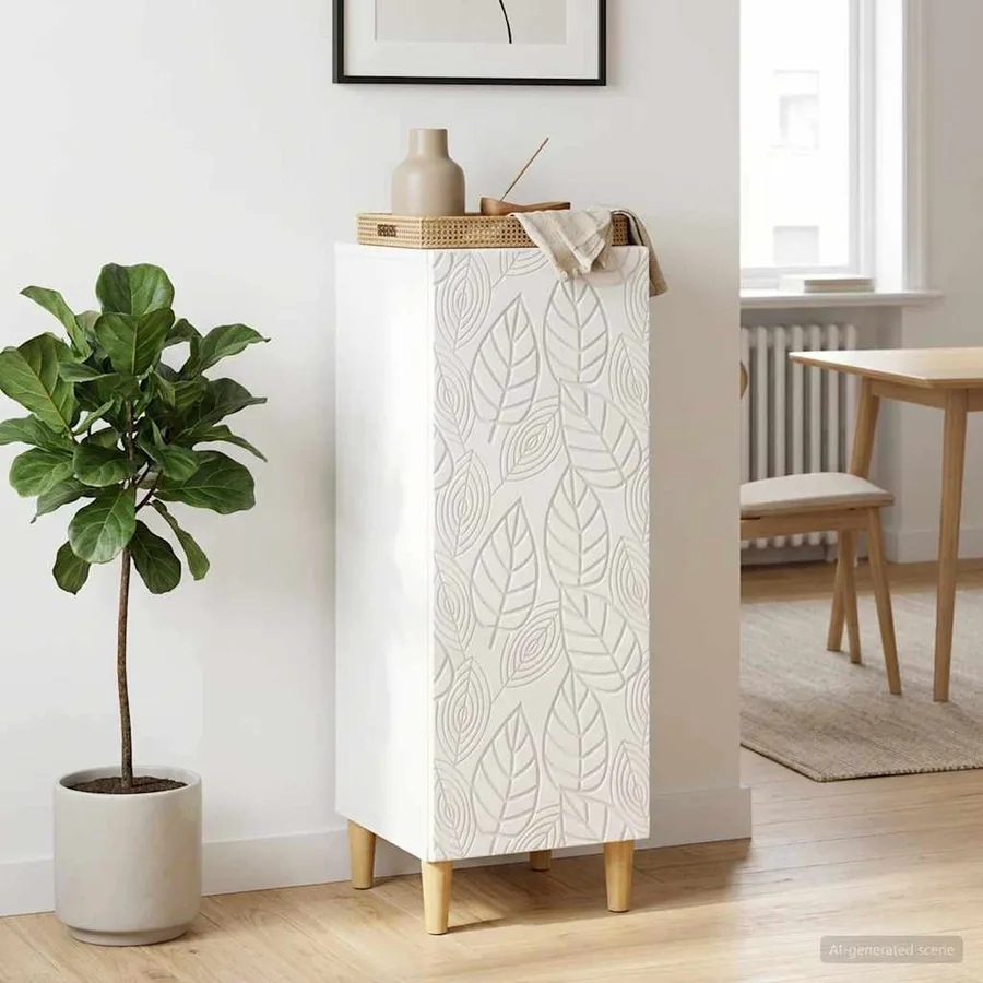 Buffet Blanc 33 x 34,5 x 90 cm Bois d'ingénierie - 3
