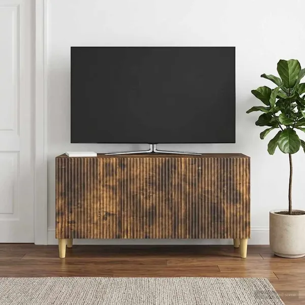 Meuble TV Chêne fumé 99 x 34,5 x 50 cm Bois d'ingénierie