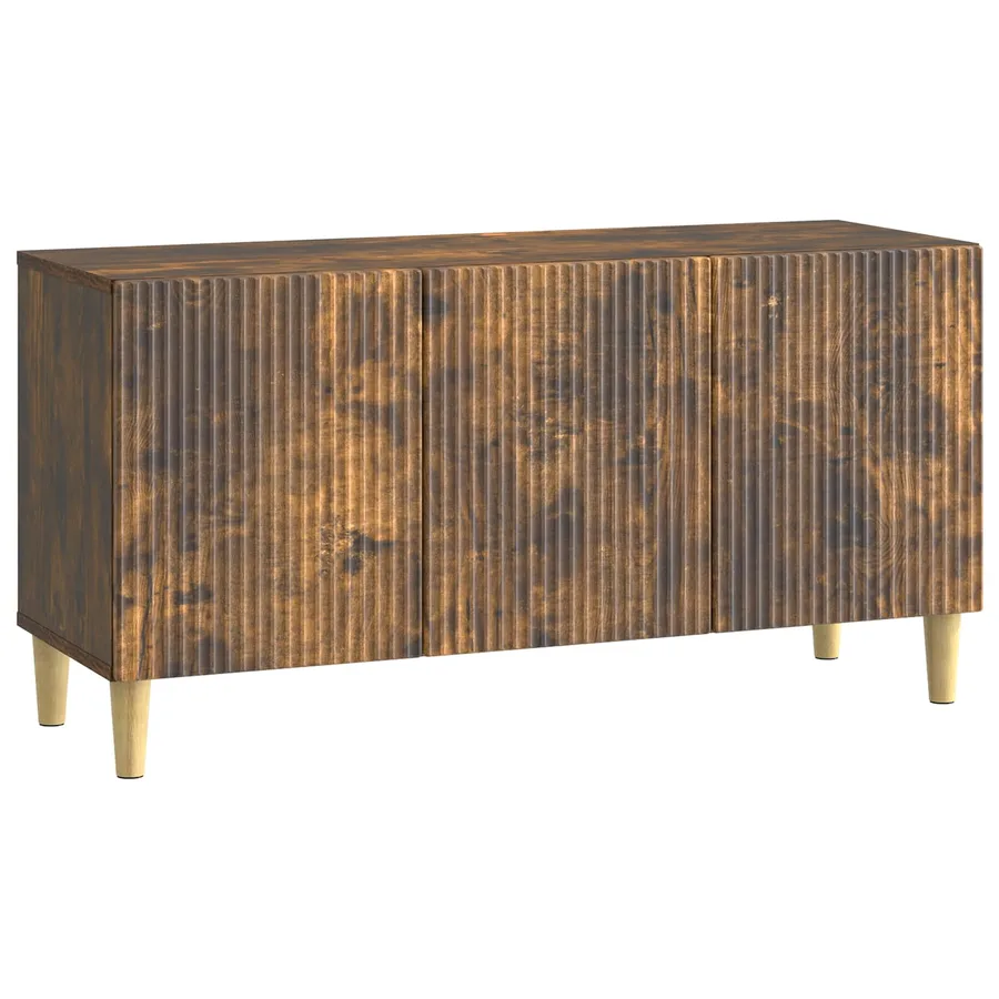 Meuble TV Chêne fumé 99 x 34,5 x 50 cm Bois d'ingénierie - 2