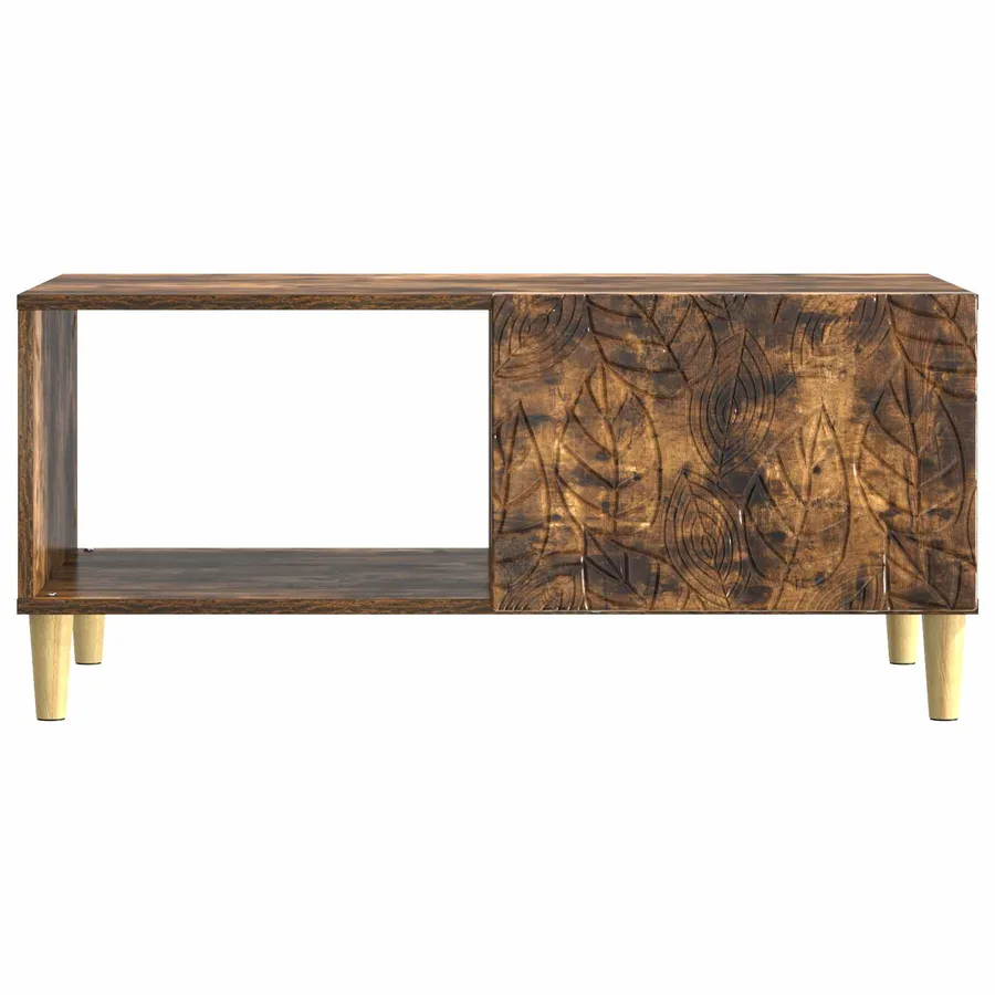 Table basse Chêne fumé 90 x 50 x 40 cm Bois d'ingénierie - 4