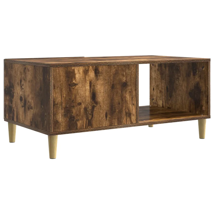 Table basse Chêne fumé 90 x 50 x 40 cm Bois d'ingénierie - 6