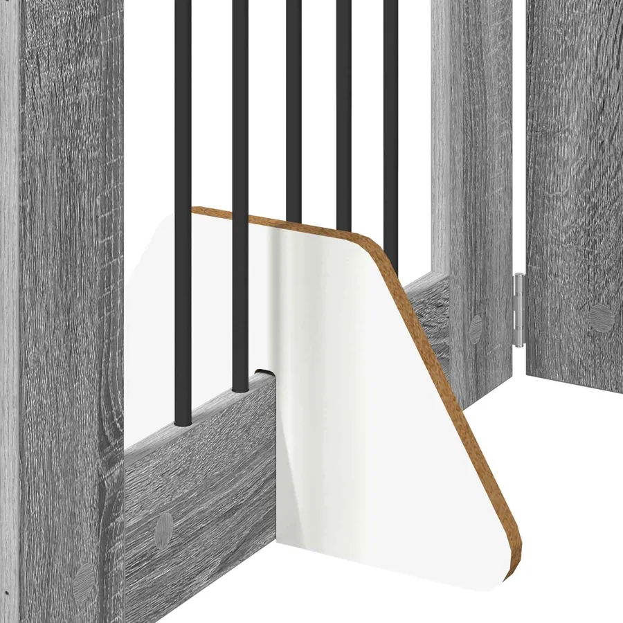 Porte de chien pliable avec supports 4 pcs Sonoma gris 241 cm - 5