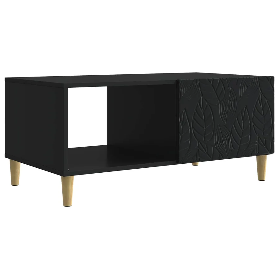 Table basse Noir 90 x 50 x 40 cm Bois d'ingénierie - 2