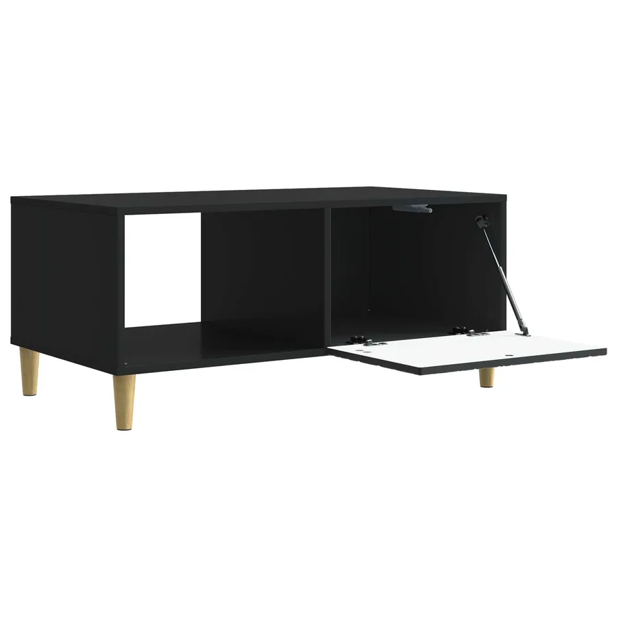 Table basse Noir 90 x 50 x 40 cm Bois d'ingénierie - 3