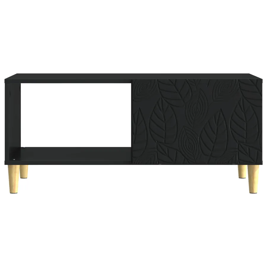 Table basse Noir 90 x 50 x 40 cm Bois d'ingénierie - 4