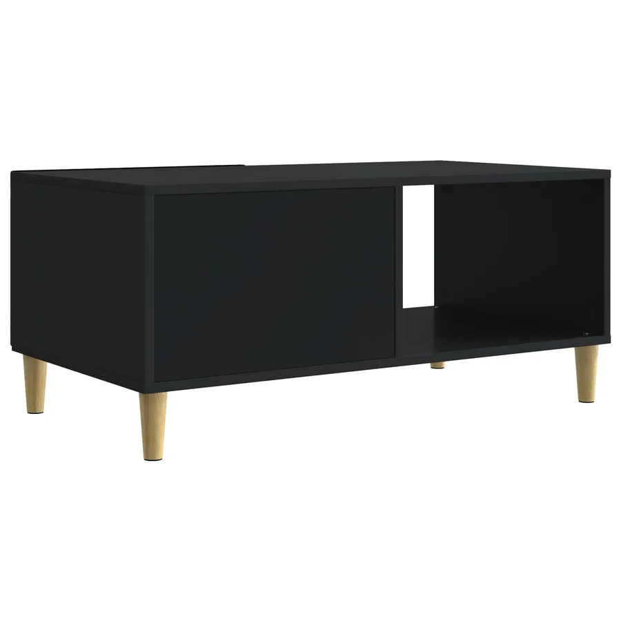 Table basse Noir 90 x 50 x 40 cm Bois d'ingénierie - 6