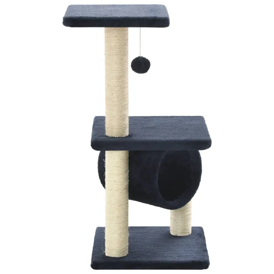 Arbre à chat avec griffoirs en sisal 65 cm Bleu foncé - 3