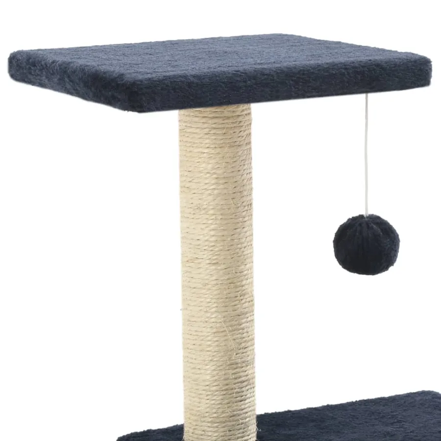 Arbre à chat avec griffoirs en sisal 65 cm Bleu foncé - 4
