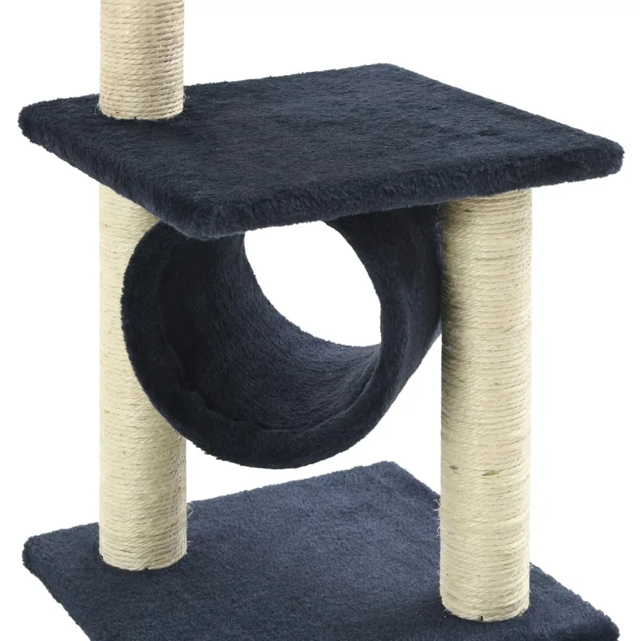 Arbre à chat avec griffoirs en sisal 65 cm Bleu foncé - 5
