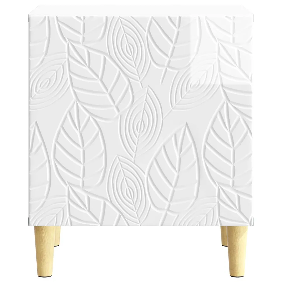 Table de chevet 2 pcs Blanc brillant 43 x 34,5 x 50 cm - 6
