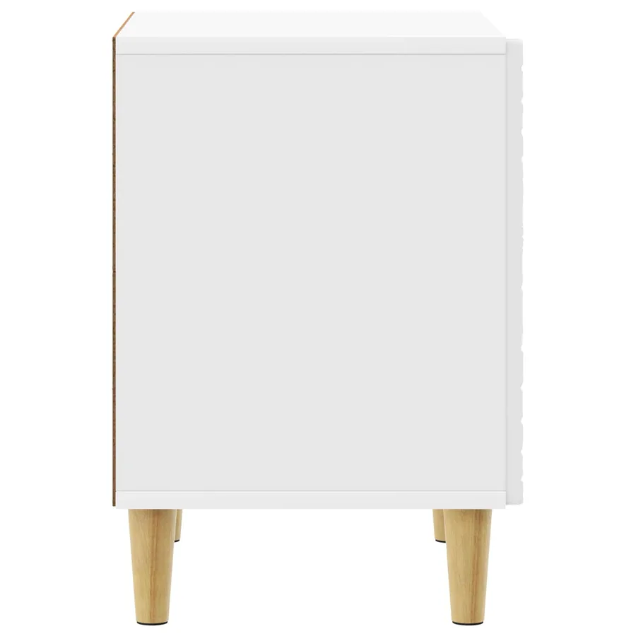 Table de chevet 2 pcs Blanc brillant 43 x 34,5 x 50 cm - 7