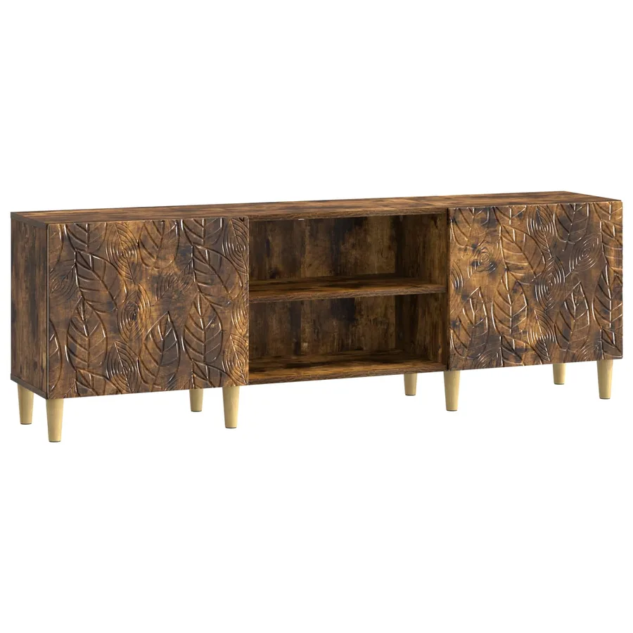 Meuble TV 150 x 31 x 50 cm Chêne fumé Bois d'ingénierie - 2