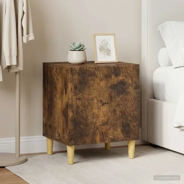 Table de chevet 2 pcs Chêne fumé 43 x 34,5 x 50 cm