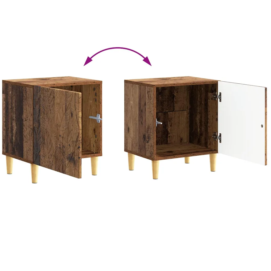 Table de chevet Bois ancien 43 x 34,5 x 50 cm Bois d'ingénierie - 9