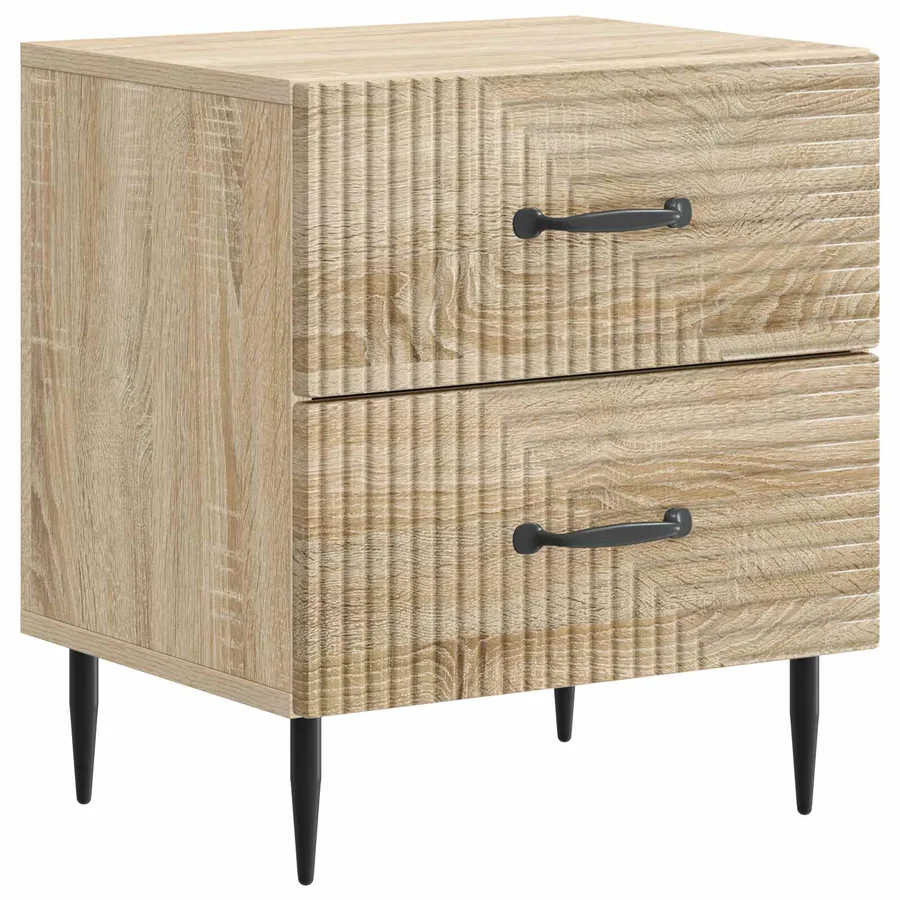 Cabinet de chevet 2 pcs Chêne Sonoma 43 x 34,5 x 47,5 cm - 5