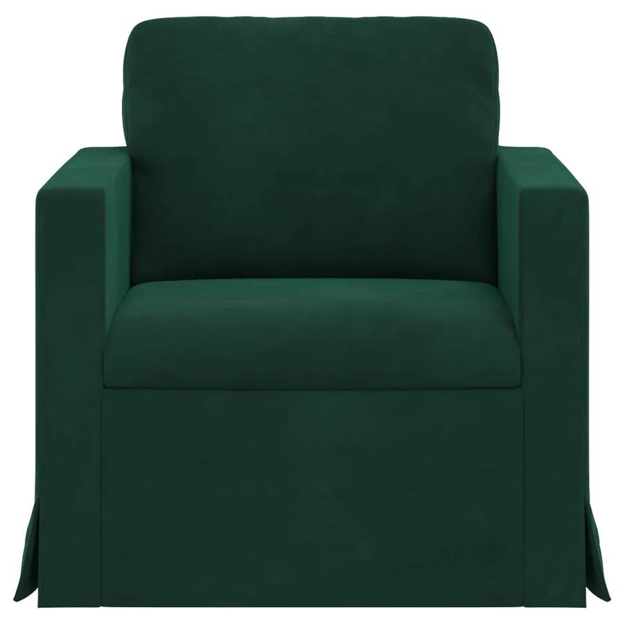 Canapé Vert foncé 78 x 78 x 80 cm Velours - 4