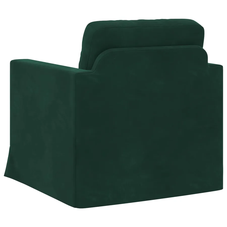 Canapé Vert foncé 78 x 78 x 80 cm Velours - 6