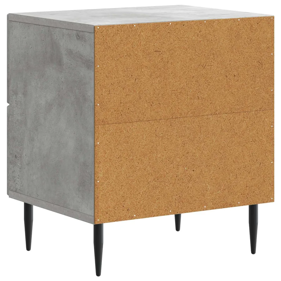 Cabinet de chevet 2 pcs Gris béton 43 x 34,5 x 47,5 cm - 9