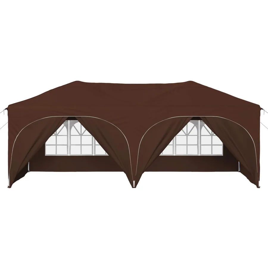 Tente de fête pop-up 575 x 288 x 245 cm Marron Tissu Oxford - 6