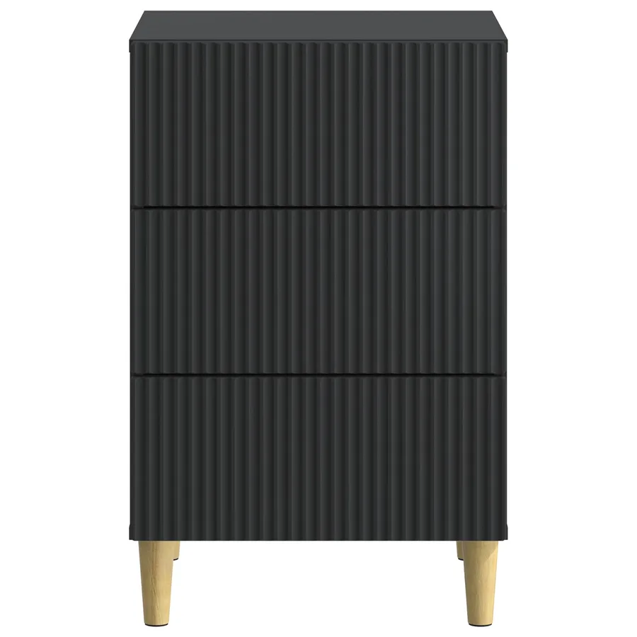Cabinet de chevet Noir 43 x 41 x 66,5 cm Bois d'ingénierie - 5