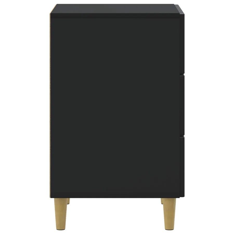 Cabinet de chevet Noir 43 x 41 x 66,5 cm Bois d'ingénierie - 6