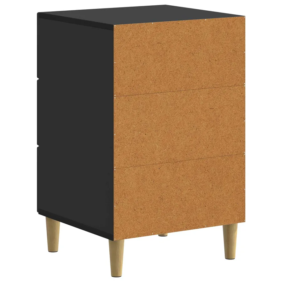 Cabinet de chevet Noir 43 x 41 x 66,5 cm Bois d'ingénierie - 7