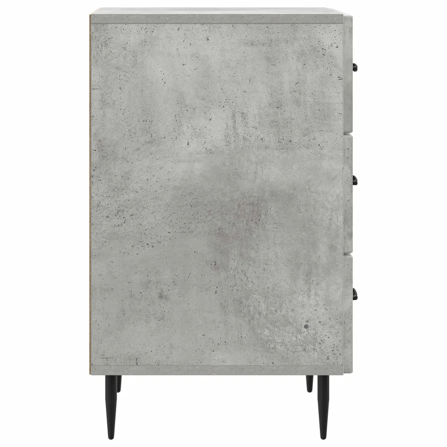 Cabinet de chevet avec tiroir Gris béton 43 x 41 x 66,5 cm - 6