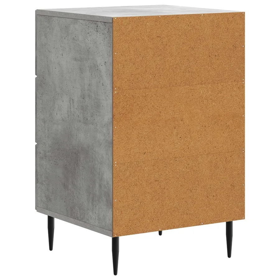 Cabinet de chevet avec tiroir Gris béton 43 x 41 x 66,5 cm - 7