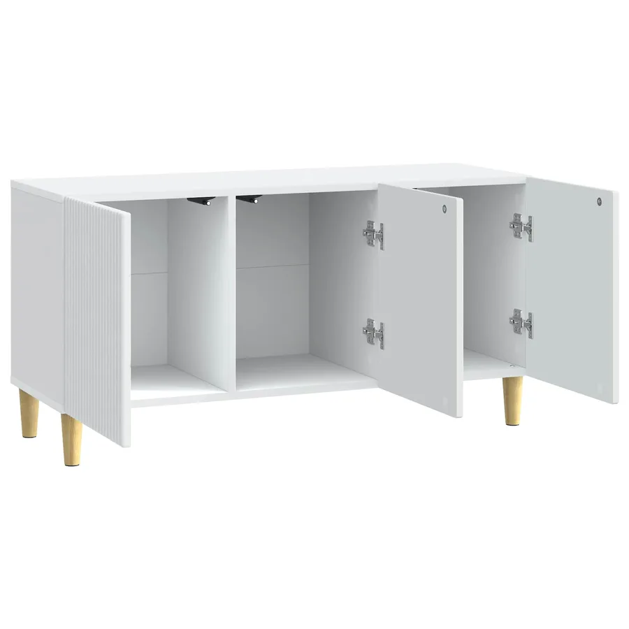 Meuble TV Blanc 99 x 34,5 x 50 cm Bois d'ingénierie - 5