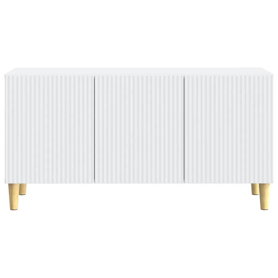 Meuble TV Blanc 99 x 34,5 x 50 cm Bois d'ingénierie - 6
