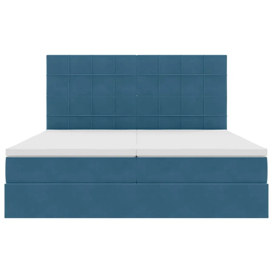 Lit de rangement LED avec matelas Bleu foncé 180 x 200 cm - 11