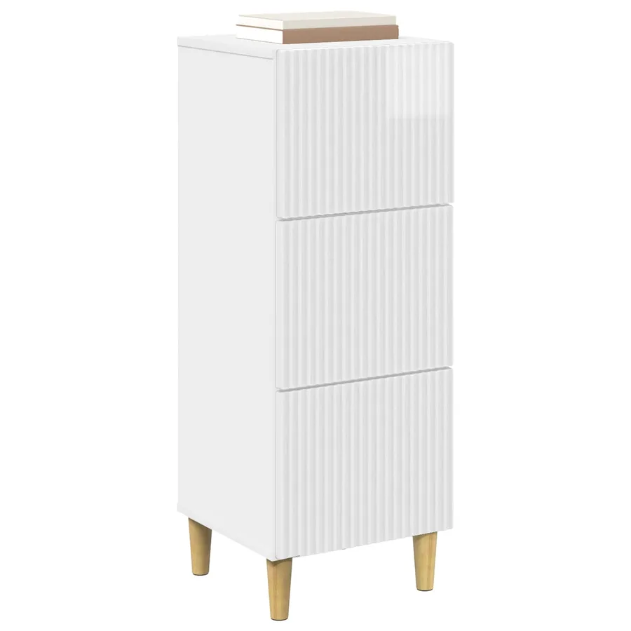 Armoire à tiroirs Blanc brillant 33 x 34,5 x 90 cm - 3