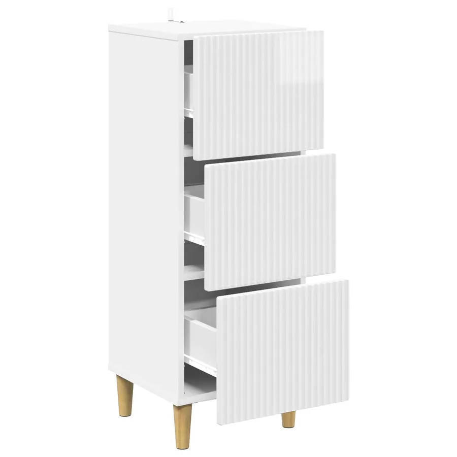 Armoire à tiroirs Blanc brillant 33 x 34,5 x 90 cm - 5