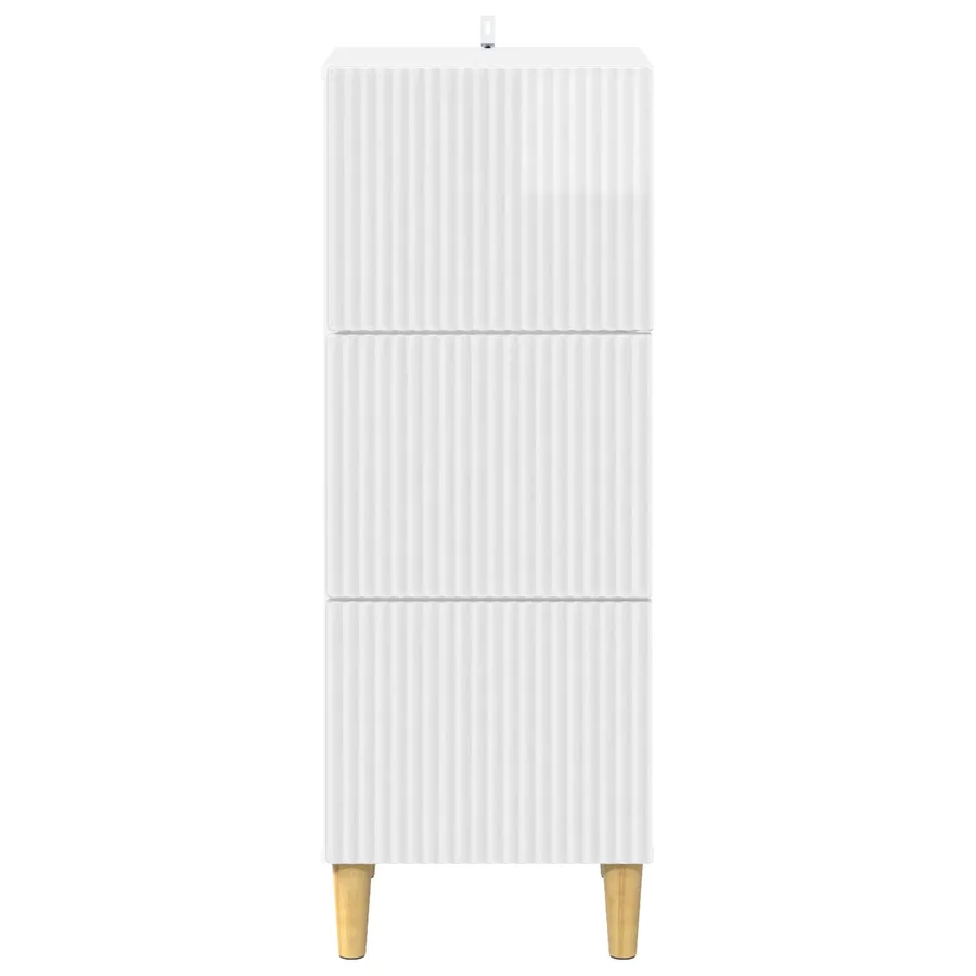 Armoire à tiroirs Blanc brillant 33 x 34,5 x 90 cm - 6