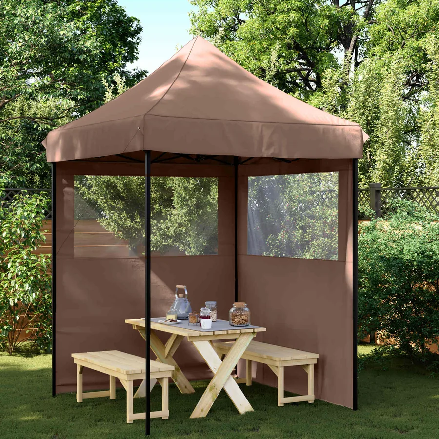 Tente de fête Marron 200 x 200 x 306 cm Tissu Oxford
