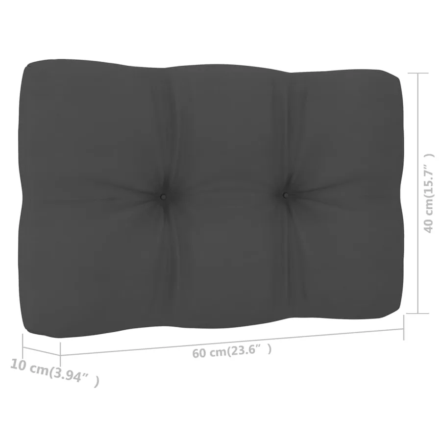 Salon de jardin 3 pcs avec coussins bois de pin imprégné - 12