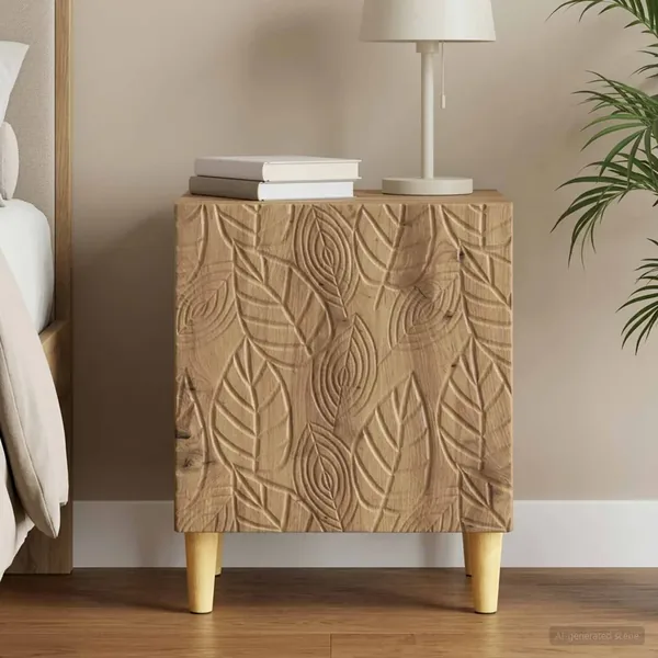 Table de chevet Chêne artisanal 43 x 34,5 x 50 cm