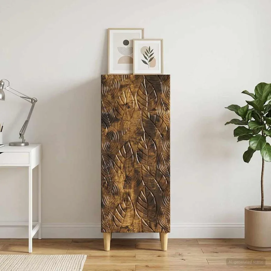 Buffet Chêne fumé 33 x 34,5 x 90 cm Bois d'ingénierie - 3