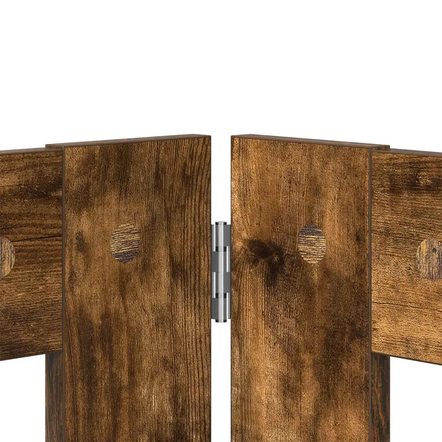 Porte de chien pliable avec supports 4 pcs Chêne fumé 321 cm - 4