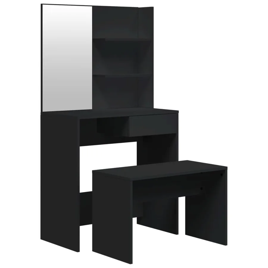 Ensemble de coiffeuse noir 74,5x40x141 cm - 2